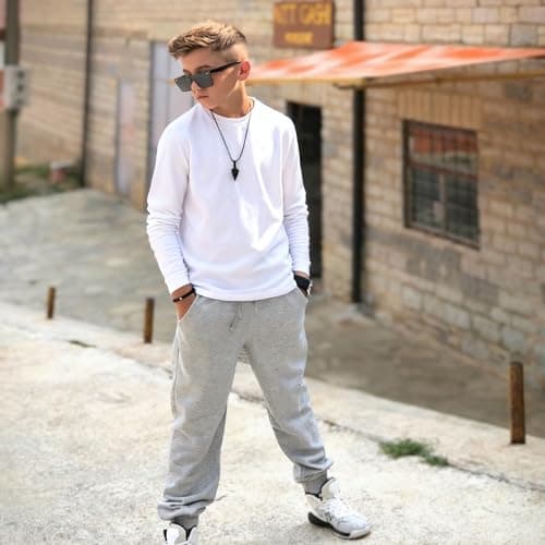 BIG ELEPHANT 3 Pack Boys Sweatpants, Youth Cotton Athletic Joggers Pants with Pockets and Drawstring — view 2