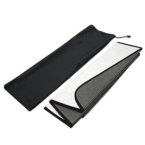 Front Car Windshield Sun Shade Compatible with 2013-2017 Honda Accord Sedan 4Door | Custom Fit Visor Accordion Fold Style Sun Protector | Silver & Grey 1-pc Set | SS-125