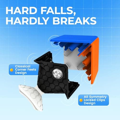 GAN 356 M, 3x3 Speed Cube Magnetic Stickerless, 3D Puzzle Fidget Toy Brain Teasers for Kids Teens Beginners Travel Games Holiday Birthday Gifts Stocking Stuffers (No Extra GES) — view 2