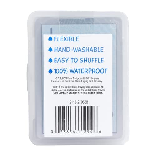 Hoyle Waterproof Clear Plastic Playing Cards 1 Deck Outdoor Pool