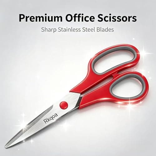 Scissors, 6 Pack 8" All Purpose Comfort-Grip Sharp Shears for Everyday Use — view 7