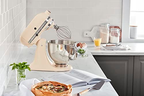 KitchenAid Artisan Series 5 Quart Tilt Head Stand Mixer with Pouring Shield KSM150PS, Almond Cream — view 4