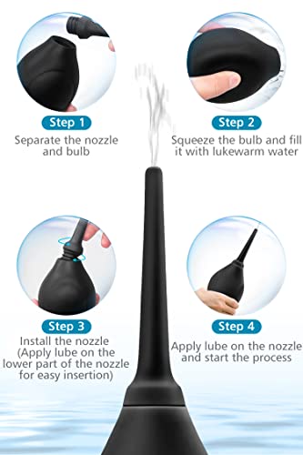 442ML Silicone Cleansing Bottle, Anti-Backflow Bulb, Large Capacity, Soft & Reusable for Men and Women — view 3