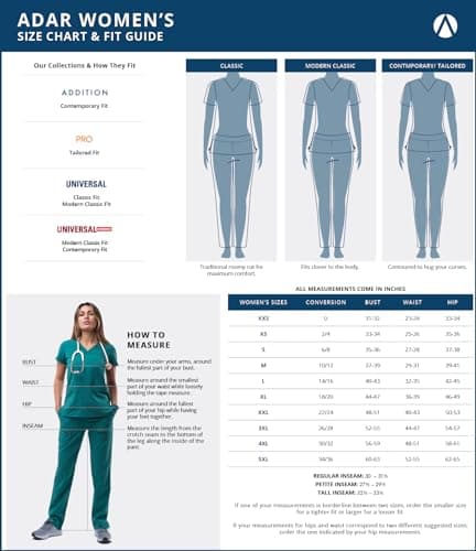 Adar Pro Scrubs for Women - Ultimate Yoga Jogger Scrub Pants - P7104 - Navy - XL — view 5