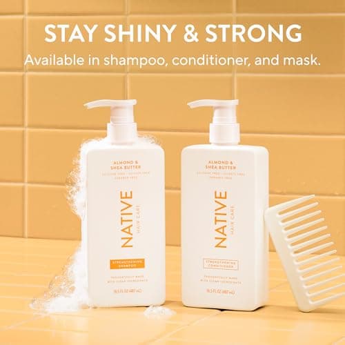Native Shampoo and Conditioner Contain Naturally Derived Ingredients| All Hair Type Color & Treated, Fine to Dry Damaged, Sulfate & Dye Free - Almond & Shea Butter, 16.5 fl oz each (2 pack) — view 9