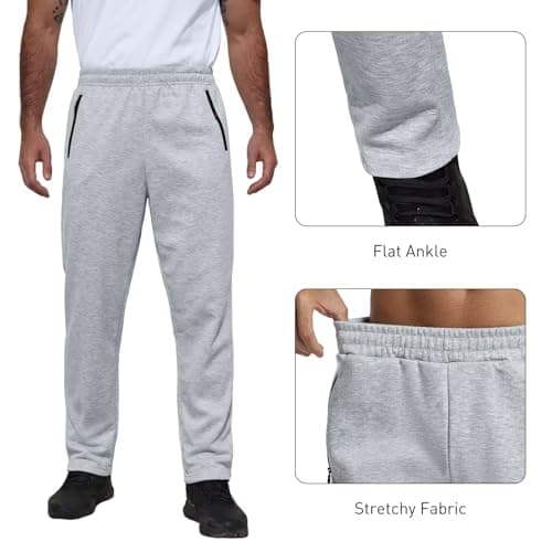KGKE Men's Sweatpants Athletic Pants with Pockets,Jogger for Men Black/Black/Grey/Dark Grey/Navy M — view 5