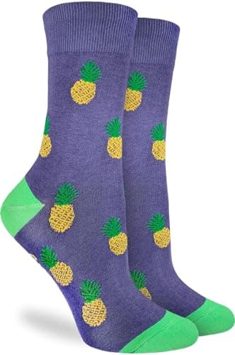 Good Luck Sock Women's Pineapples Socks, Adult, Shoe Size 5-9