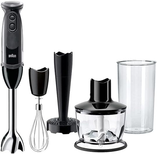 Braun Household MultiQuick 5 Vario Hand Blender, Sauce Mixer, BPA-Free Plastic Beaker - MQ 5237 BK, Black