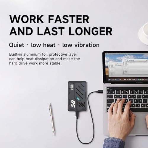 Tianken Ultra Slim Portable External Hard Drive USB 3.0 HDD Storage for PC, Laptop, Mac, Xbox one, PS4, PS5 (320GB) — view 4