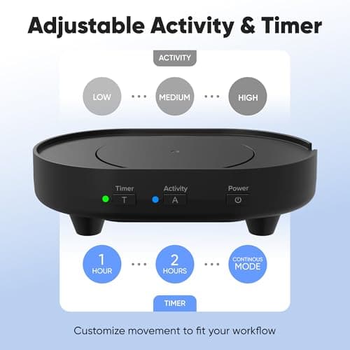 Undetectable Mouse Mover Jiggler, Adjustable Activity, Optional Shut-Off Timer, Random Movement Engine, No Software, Quiet & Undetectable Operation, USA Company (Single Disc) — view 3