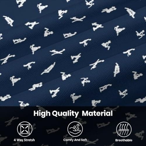 HUURAY Funny Golf Polo Shirts for Men Funny Print Short Sleeve Quick Dry Polo Shirt Hawaiian Shirt Performance Golf Outfits, black, Large — view 3