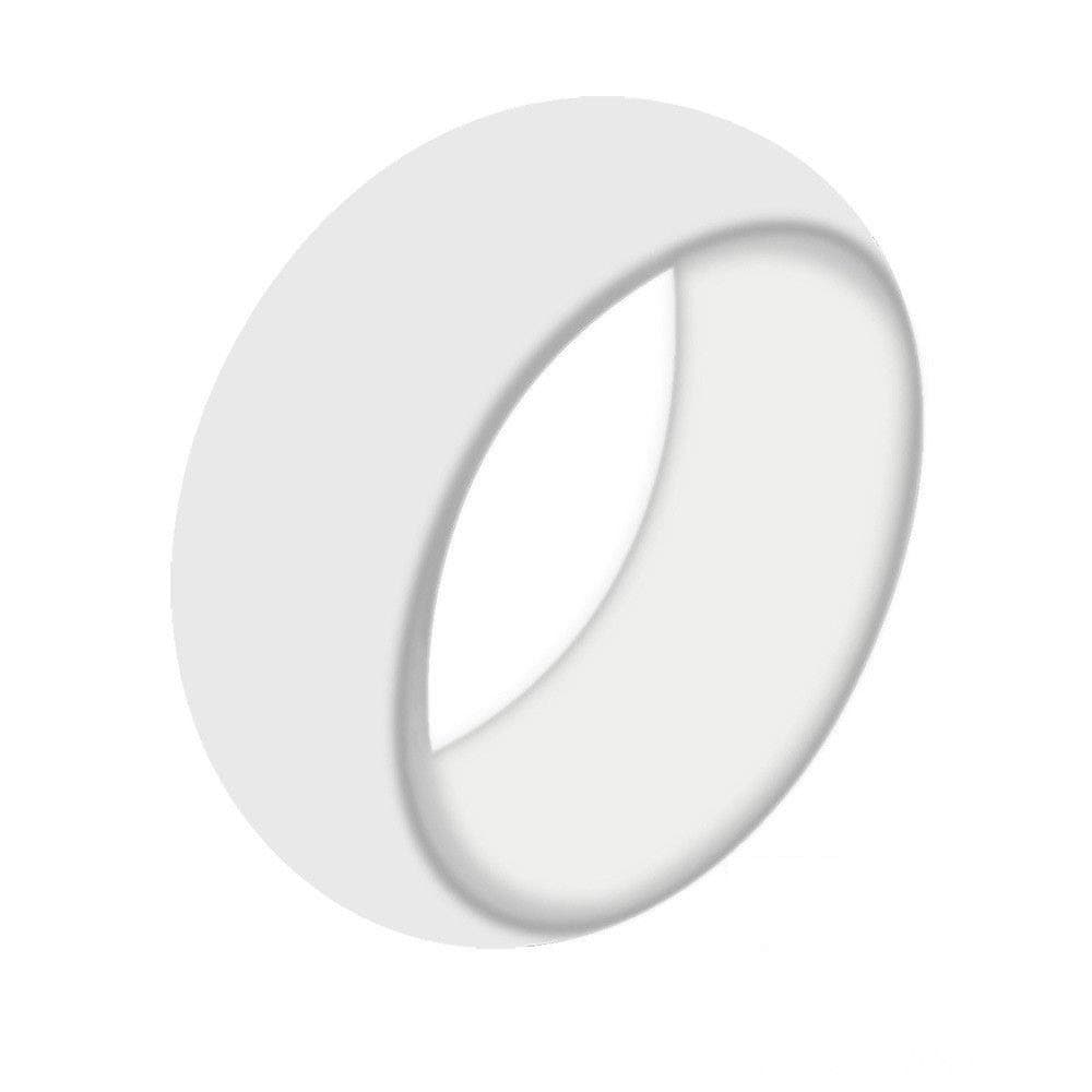 Boolavard anillo de bodas de silicona para hombres y mujeres asequible banda de goma de silicona, paquete de 7, 5 paquetes y singles - blanco, gris, plata, azul — view 15