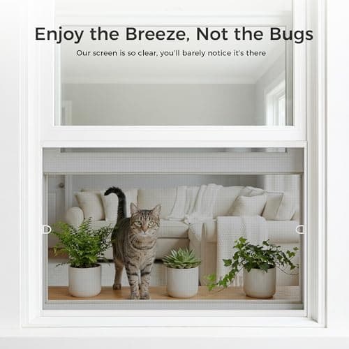 FLYZZZ 2-Pack Window Screen Frame Kit, Heavy-Duty DIY Window Screen Replacement Kit up to 48" x 60" with Upgraded Aluminum Frame (125g/m), Full Tool Set & Easy-Install Clips