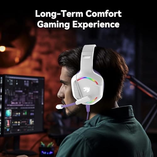 IMYB A36 Gaming Headset with Mic Stereo Headphones for Pc, PS5, Xbox — view 3