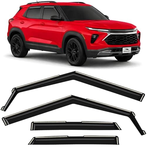 Voron Glass in-Channel Extra Durable Rain Guards for Chevrolet (Chevy) Trailblazer 2021-2026, Window Deflectors, Vent Window Visors, 4 Pieces - 200417
