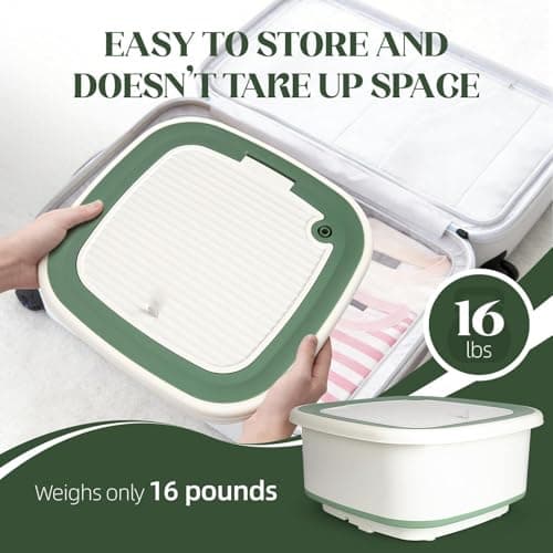 LovHomdecr Mini Washer – Your Tiny Laundry Escape for Dorms, Apartments & Weekend Getaways, No Tools, No Hassle, Just Clean Clothes (White Green) — view 4