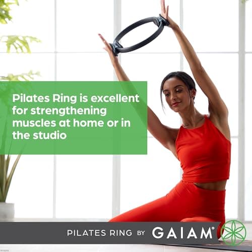 Gaiam Pilates Ring Fitness Circle, Toning Arms, Legs & Core (Black) — view 5