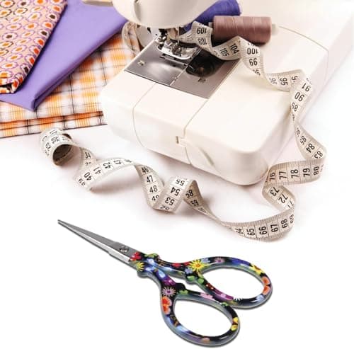 Classic 3.6" Sewing Scissors with Premium Leather Sheath-Hisuper Sharp Embroidery Scissors,Vintage Decorative Shears for Needlework,Cross Stitch,Crochet Accessories,Craft DIY Tool-Black Floral — view 4