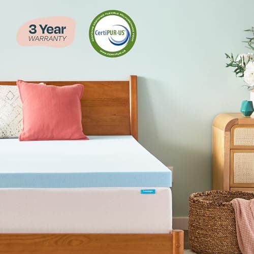 Linenspa 3 Inch Memory Foam Mattress Topper, Gel Infused Twin Mattress Topper, CertiPUR-US Certified — view 4