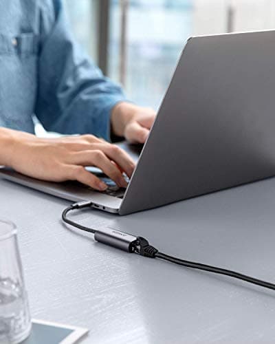 Anker USB C to Ethernet Adapter, Portable USB C Type-C 1-Gigabit Network Hub, 10/100/1000 Mbps,Network Adapter for MacBook Pro, iPad Pro 2019/2018, ChromeBook, XPS, Galaxy S9/S8, and More — view 6