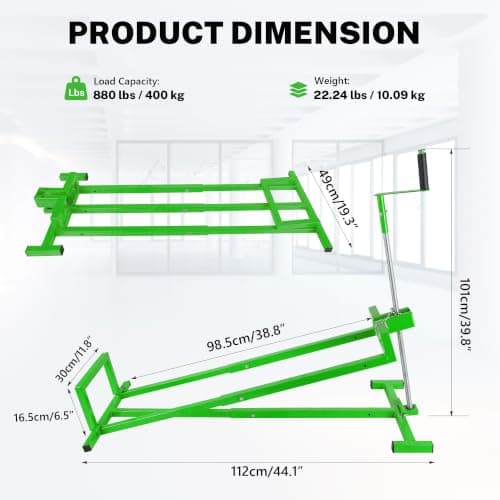 TONEIDER, 880 lb Lawn Mower Lift Jack, Hand Crank & Drill-Powered, Foldable — view 4