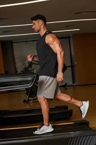 COOFANDY Black Sleeveless T Shirt Men Quick Dry Muscle Tank Top Mesh Athletic Tanks for Men Summer Fitness Clothing XL — view 4