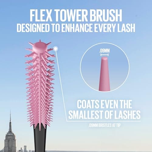 Maybelline New York Lash Sensational Sky High Washable Eyelash Mascara Makeup, Volumizing, Lengthening, Defining, Curling, Multiplying, Buildable Formula, Very Black, 7.2 ml — view 5