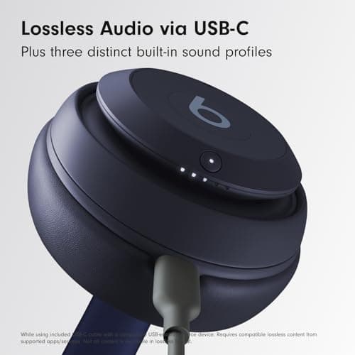 Beats Studio Pro Premium Wireless Over-Ear Headphones- Up to 40-Hour Battery Life, Active Noise Cancelling, Great for Travel & Commuting, USB-C Lossless Audio, Apple & Android Compatible - Navy — view 5