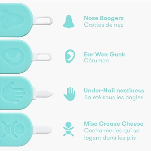 Frida Baby 3-in-1 Nose, Nail + Ear Wax Removal Tool, Baby Ear Cleaner + Baby Nose Cleaner and Nail Tool for Babies + Toddlers, Safely Clean Baby's Boogers — view 2