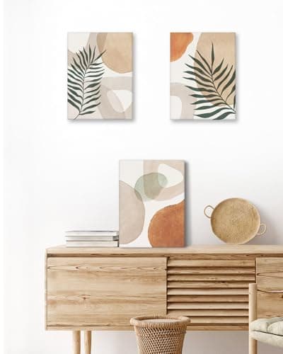HesenDot 30x40CM Abstract Botanical Wall Art Set of 3, Wrapped Canvas — view 2