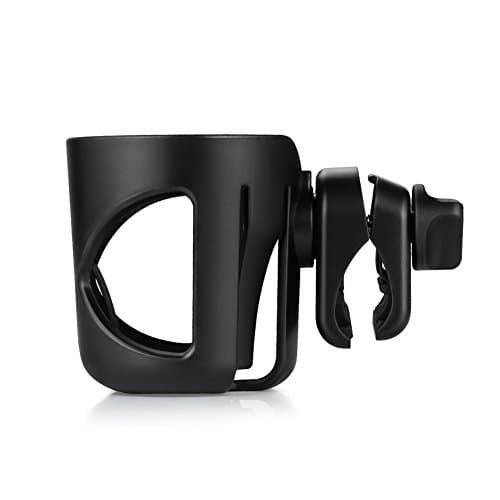 Accmor Stroller Cup Holder, Universal Cup Holder for Walker Wheelchair Bike, 360° Rotatable Stroller Cup Holder Attachment Accessories for Walker, Wheelchair, Scooter