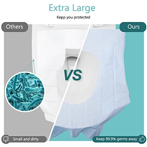 50 Pack Disposable Toilet Seat Covers XL for Travel Accessories Adults Kids — view 4