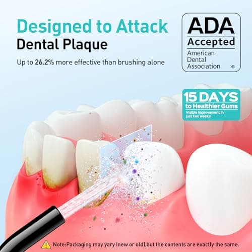 COSLUS ADA Accepted Water Dental Flosser Teeth Pick C20: Portable Cordless Oral Irrigator 300ML Rechargeable Travel Irrigation Cleaner IPX7 Waterproof Electric Flossing Machine, Professional Set Black