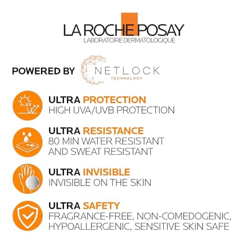 La Roche Posay Anthelios Ultra Fluid Face & Body Sunscreen SPF 50+, High UVA UVB Protection, Invisible Matte Finish, Water & Sweat Resistant, Fragrance Free, Recommended by Dermatologists — view 4