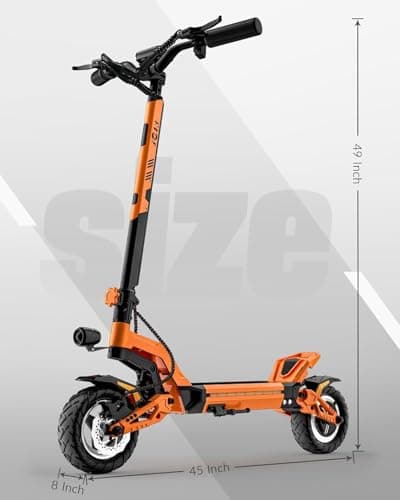 Electric Scooter for Adults, 3200W Dual Motors Up to 45 MPH, Max 40 Mile Range, Fast Adult Electric Scooter with 10" Off-Road Tire, Dual Suspension& Braking, Foldable E Scooter for Commuting — view 4