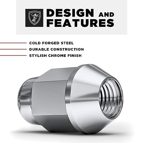 White Knight 1707S-20AM 12mm x 1.50 Thread Size Chrome Bulge Acorn Lug Nut, 20-Pack — view 3