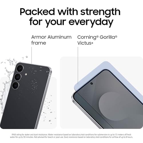 Samsung Galaxy S25 FE Cell Phone (2025), 128GB AI Smartphone, Unlocked Android, Large Display, 4900mAh Battery, High Res-Camera, AI Photo Edits, Durable, US 1 Yr Warranty, JetBlack — view 6