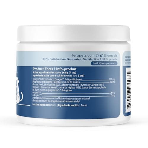 Fera Pets Postbiotics Plus Prebiotics for Dogs & Cats, 120 Scoops — view 7