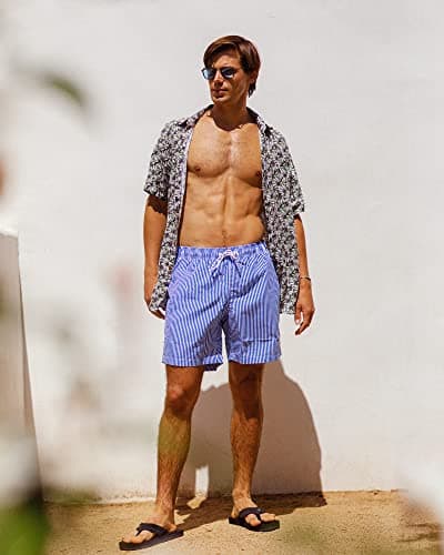 MaaMgic Mens Swim Shorts 7 Inch with Mesh Lining, Quick Dry Mens Bathing Suit, Swim Trunks for Swimming and Beach — view 2