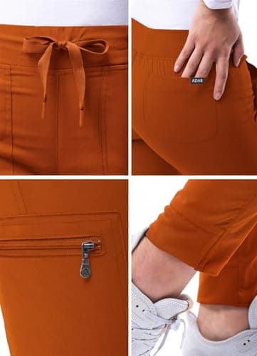 Adar Uniforms, Pro Scrubs for Women - Ultimate Yoga Jogger Scrub Pants - P7104 - Cinnamon - M — view 3