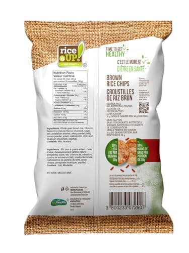 rice UP! eat smart, Brown Rice Chips Ketchup, 120g