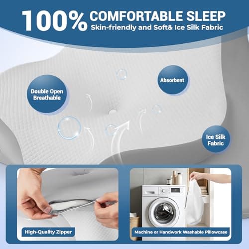WOGAHEV Reading Pillow for Bed, Lying, Leaning and Prone, Ergonomic Memory Foam Bed Wedge Pillow for Headboard, Chin & Back Support Pillows on Bedrest Couch Floor- Cream — view 3