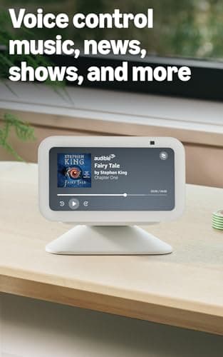 Amazon Echo Show 5 (newest model), Smart display, Designed for Alexa+, 2x the bass and clearer sound, Glacier White — view 4
