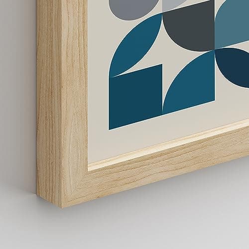 SIGNWIN Framed Mid-Century Modern Colorful Geometric Polygons Wall Art, Set of 4 Abstract Geometric Wall Decor Prints, Nature Wilderness Wall Décor for Living Room, Bedroom - 12"x16" Natural — view 4