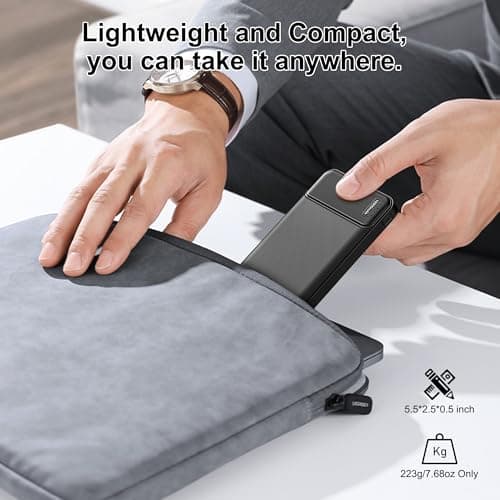 AsperX 10000mAh USB C Output Portable Charger Power Bank Fast Charging, Portable Battery Bank External Battery Pack for iPhone, Samsung, Google LG and Heated Vest — view 3