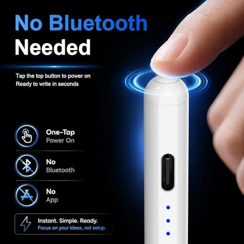 HATOKU Stylus Pen for iPad 2018-2026, 15Min Fast Charge iPad Pencil with High Precision, Tilt Sensitivity, Palm Rejection, Magnetic for Note-Taking Drawing on Apple iPad 6-11/Air/Pro/Mini - No Pairing — view 5