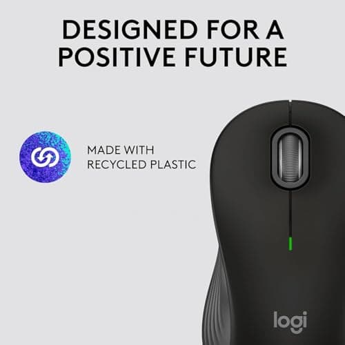Logitech Signature M550 L Full Size Wireless Mouse - for Large Sized Hands, 2-Year Battery, Silent Clicks, Bluetooth, Multi-Device Compatibility - Black — view 7