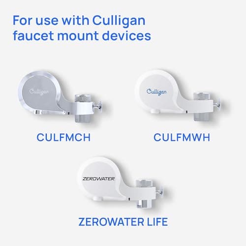 Culligan CULFMF01 Replacement Water Filter for Sink Faucet, Reduces Microplastics & 97% of PFOA/PFOS, Chlorine Odor for Cleaner Drinking Water, Faucet Mount Replacement Filter Lasts up to 400 Gallons — view 2