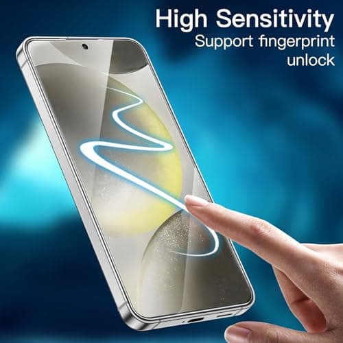 JETech Screen Protector for Samsung Galaxy S24 5G 6.2-Inch, Tempered Glass Film, Fingerprint ID Compatible, HD Clear, 3-Pack — view 4