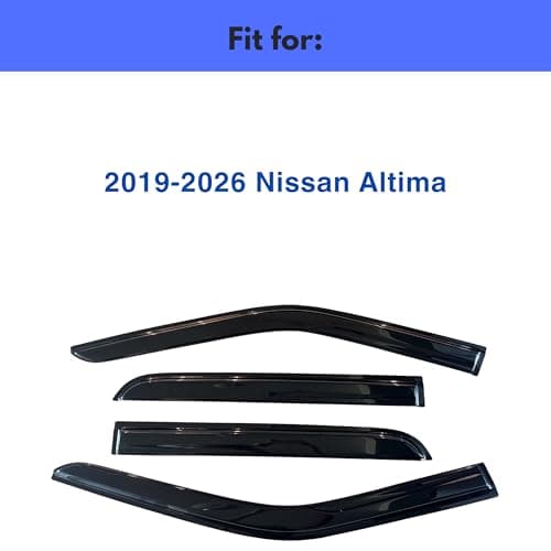 IG Window Visors Fit for 2019-2026 Nissan Altima, Out-Channel Rain Guards Vent Wind Deflectors 4PC, Car Accessories for 19-26 Altima